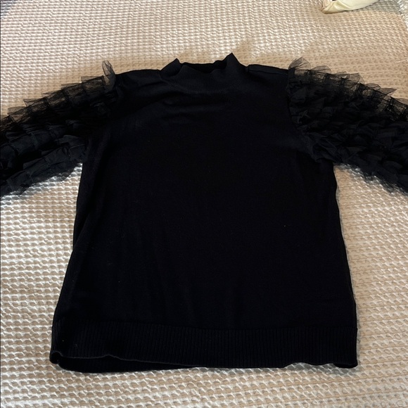 CeCe Black Knit Top - Picture 7 of 8